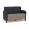 Lesro Siena 2 Seat Tandem Seating No Center Arm, Black, RS NightSky Back, MD Farro Seat, RS NightSky Panels SN2101 - alternate 1